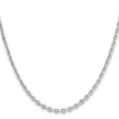 Chisel Stainless Steel Polished Diamond-cut 3.4mm 22 inch Cable Chain