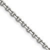 Chisel Stainless Steel Polished Diamond-cut 3.4mm 22 inch Cable Chain