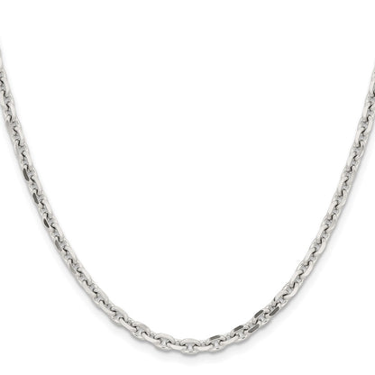 Chisel Stainless Steel Polished Diamond-cut 4.3mm 24 inch Cable Chain