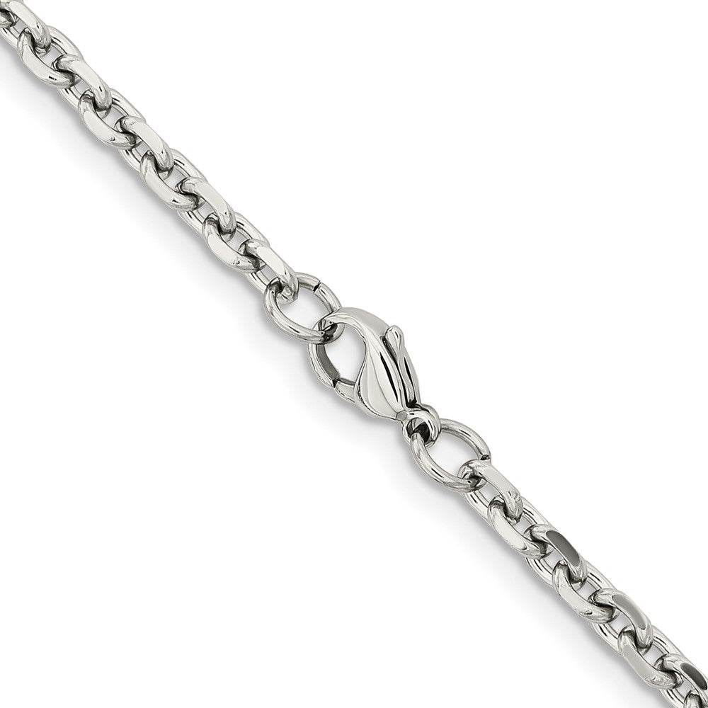 Chisel Stainless Steel Polished Diamond-cut 4.3mm 24 inch Cable Chain
