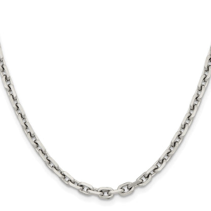 Chisel Stainless Steel Polished Diamond-cut 5.3mm 24 inch Cable Chain