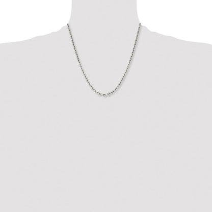 Chisel Stainless Steel Polished Diamond-cut 5.3mm 20 inch Cable Chain