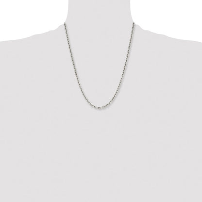 Chisel Stainless Steel Polished Diamond-cut 5.3mm 22 inch Cable Chain