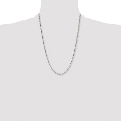 Chisel Stainless Steel Polished Diamond-cut 5.3mm 24 inch Cable Chain