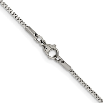 Chisel Stainless Steel Polished 1.5mm 24 inch Box Chain