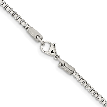 Chisel Stainless Steel Polished 2.4mm 20 inch Box Chain