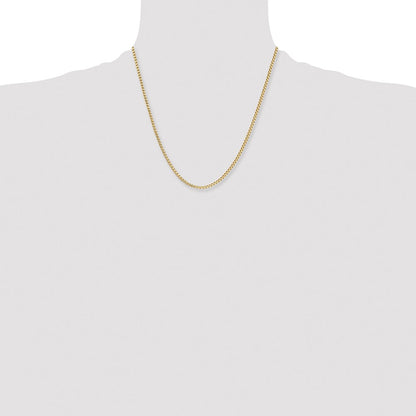 Chisel Stainless Steel Polished Yellow IP-plated 2.4mm 20 inch Box Chain