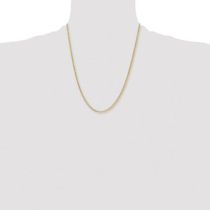 Chisel Stainless Steel Polished Yellow IP-plated 2.4mm 22 inch Box Chain