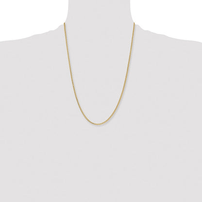 Chisel Stainless Steel Polished Yellow IP-plated 2.4mm 24 inch Box Chain