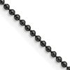 Chisel Stainless Steel Polished Black IP-plated 2mm 18 inch Ball Chain