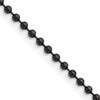 Chisel Stainless Steel Polished Black IP-plated 2.4mm 22 inch Ball Chain