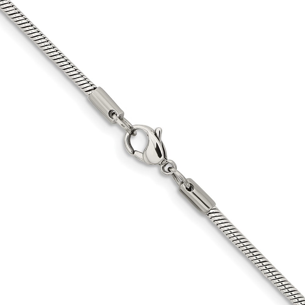 Chisel Stainless Steel Polished 2.4mm 22 inch Snake Chain