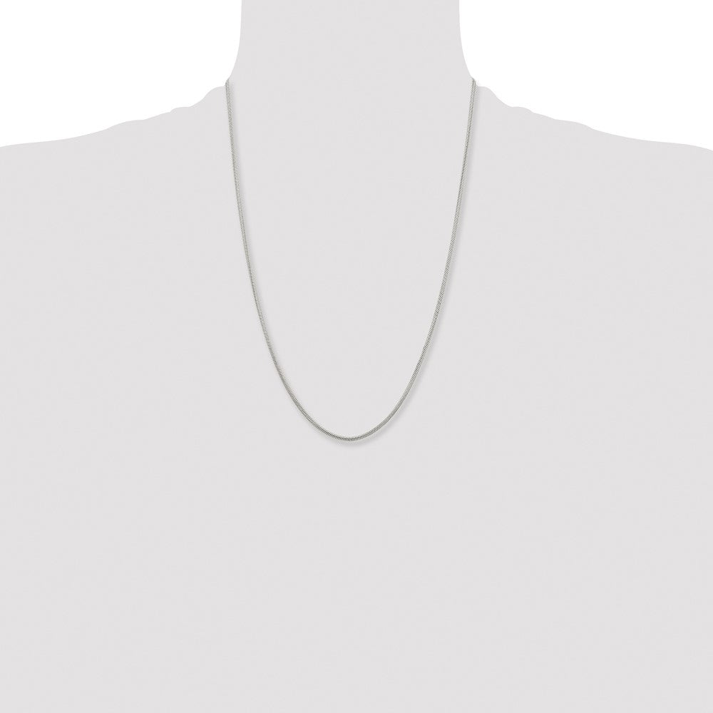 Chisel Stainless Steel Polished 2.4mm 24 inch Snake Chain