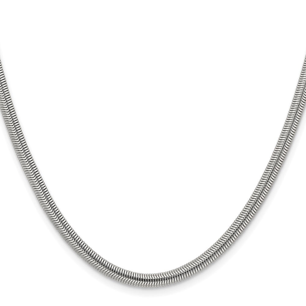 Chisel Stainless Steel Polished 4.2mm 24 inch Flat Snake Chain