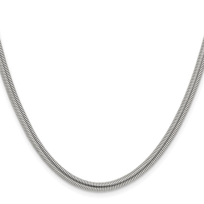 Chisel Stainless Steel Polished 4.2mm 30 inch Flat Snake Chain
