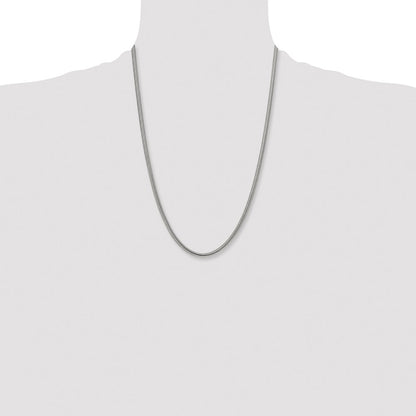 Chisel Stainless Steel Polished 4.2mm 24 inch Flat Snake Chain