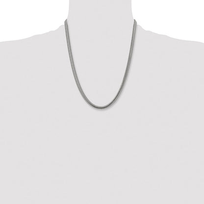 Chisel Stainless Steel Polished 6.2mm 24 inch Flat Snake Chain