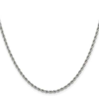 Chisel Stainless Steel Polished 2.4mm 20 inch Rope Chain