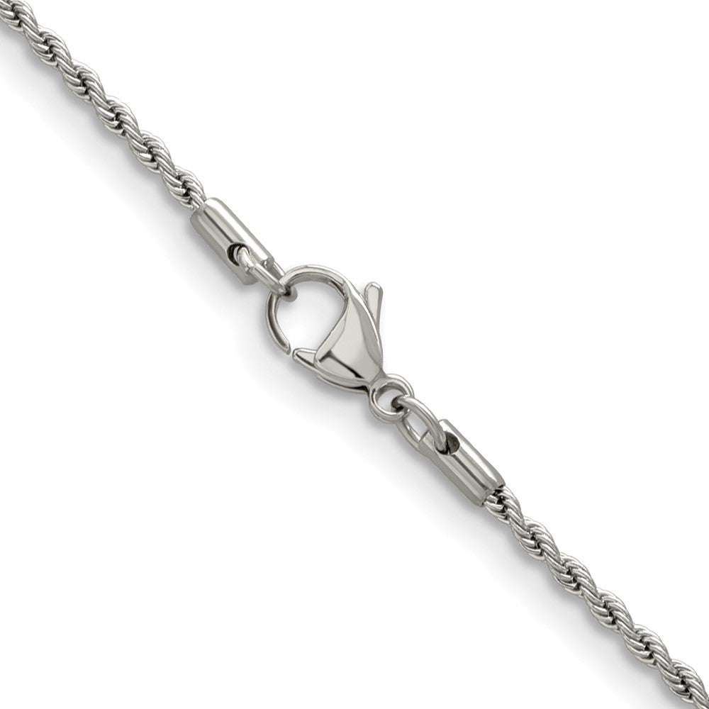 Chisel Stainless Steel Polished 2.4mm 30 inch Rope Chain