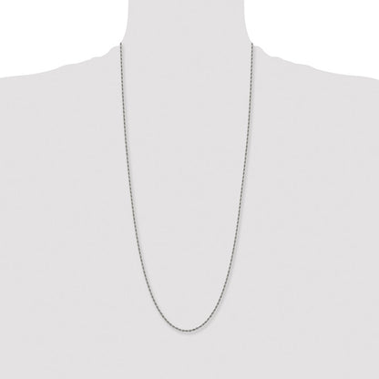 Chisel Stainless Steel Polished 2.4mm 30 inch Rope Chain