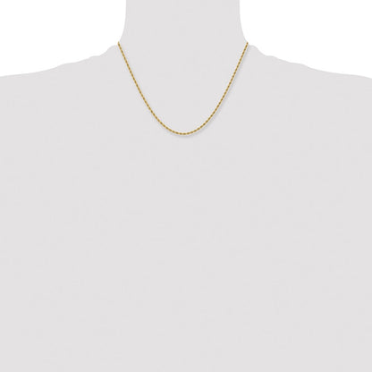 Chisel Stainless Steel Polished Yellow IP-plated 2.4mm 18 inch Rope Chain