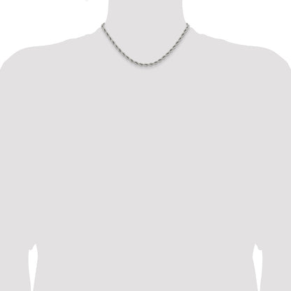 Chisel Stainless Steel Polished 4mm 16 inch Rope Chain