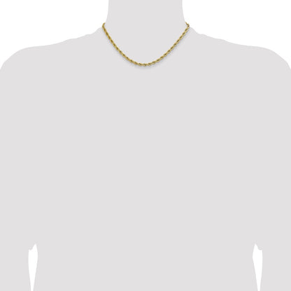Chisel Stainless Steel Polished Yellow IP-plated 4mm 16 inch Rope Chain