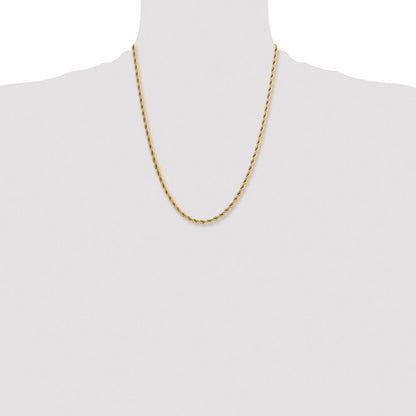 Chisel Stainless Steel Polished Yellow IP-plated 4mm 30 inch Rope Chain