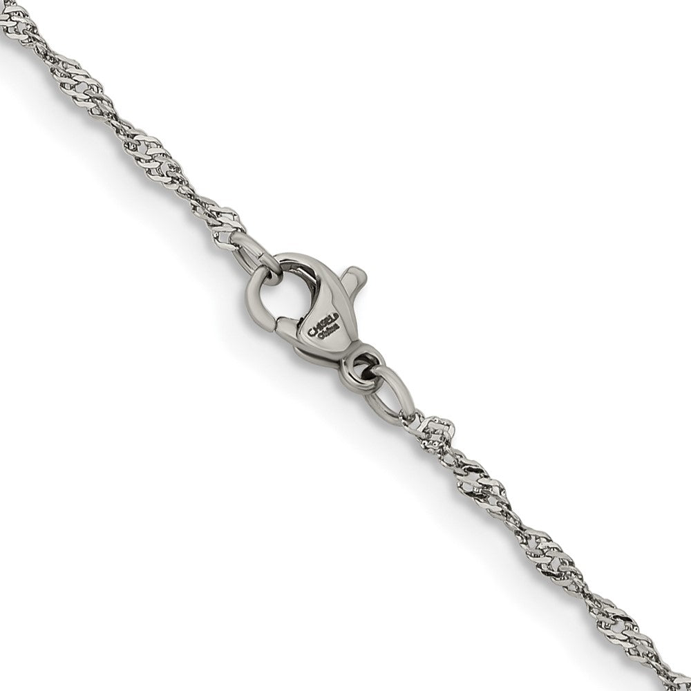Chisel Stainless Steel Polished 2mm 20 inch Singapore Chain