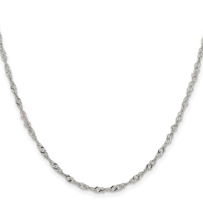 Chisel Stainless Steel Polished 2.5mm 24 inch Singapore Chain