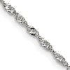 Chisel Stainless Steel Polished 2.5mm 18 inch Singapore Chain