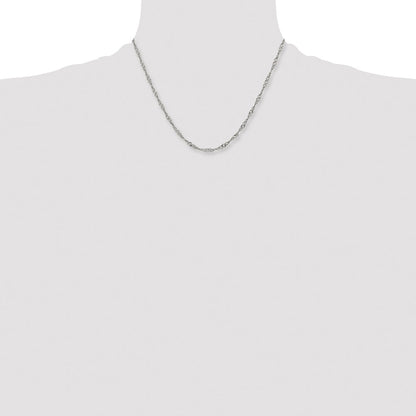 Chisel Stainless Steel Polished 3mm 18 inch Singapore Chain
