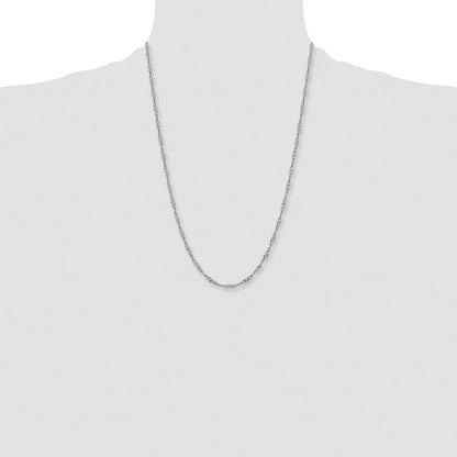 Chisel Stainless Steel Polished 3mm 24 inch Singapore Chain