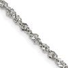 Chisel Stainless Steel Polished 3mm 18 inch Singapore Chain