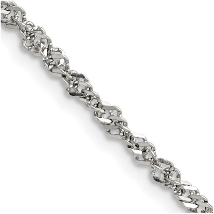 Chisel Stainless Steel Polished 3mm 20 inch Singapore Chain