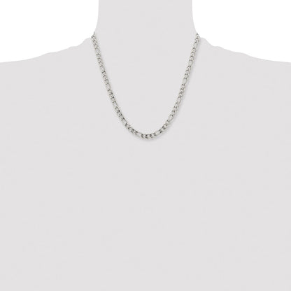 Chisel Stainless Steel Polished 5.3mm 20 inch Figaro Chain