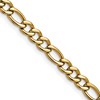 Chisel Stainless Steel Polished Yellow IP-plated 5.3mm 24 inch Figaro Chain