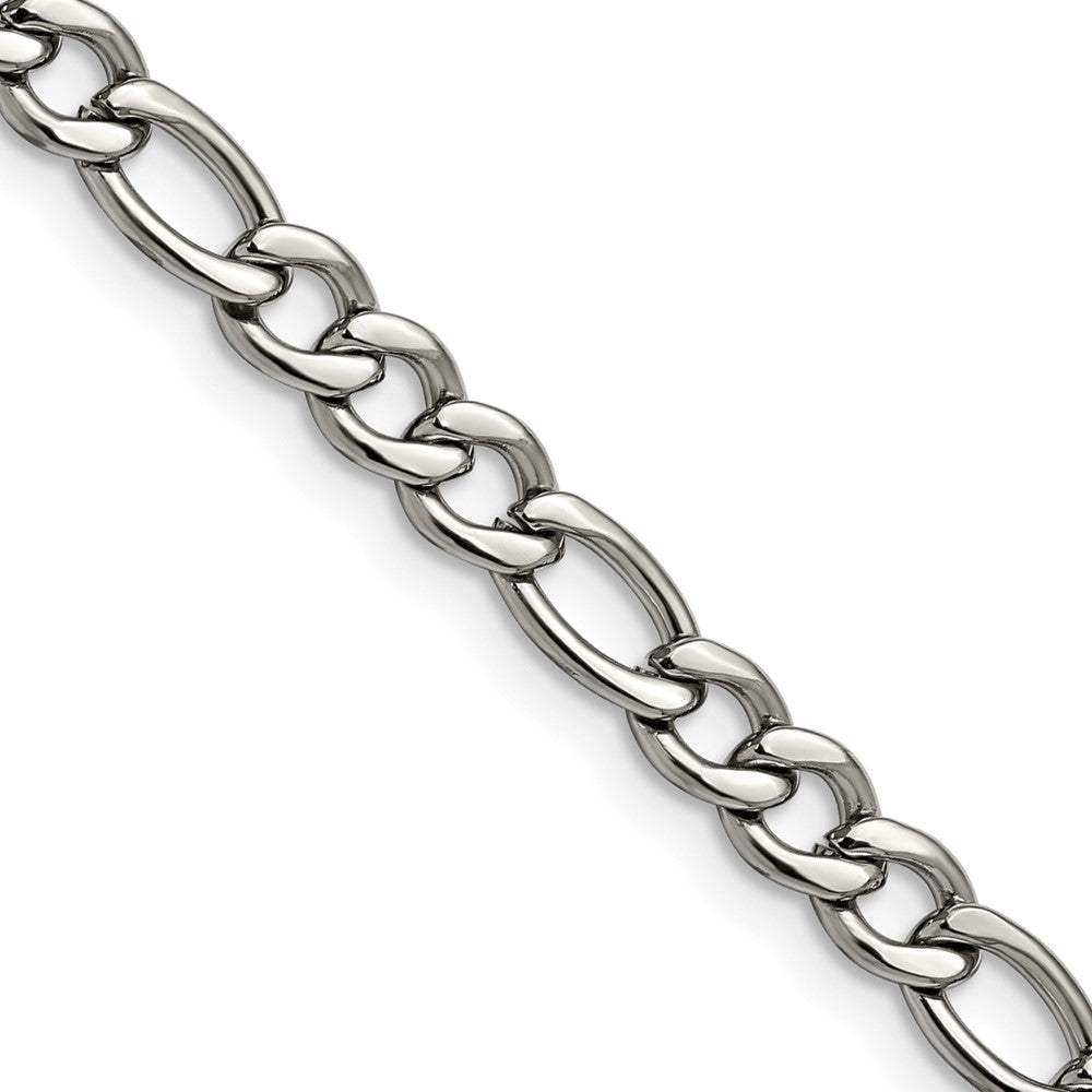 Chisel Stainless Steel Polished 5.3mm 18 inch Figaro Chain