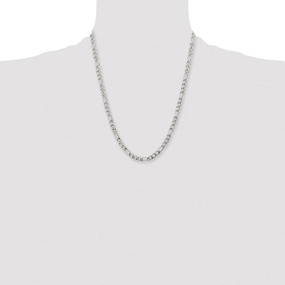 Chisel Stainless Steel Polished 6.3mm 22 inch Figaro Chain