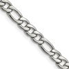 Chisel Stainless Steel Polished 6.3mm 20 inch Figaro Chain