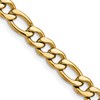 Chisel Stainless Steel Polished Yellow IP-plated 6.75mm 24 inch Figaro Chain