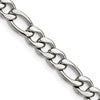 Chisel Stainless Steel Polished 6.75mm 9 inch Figaro Chain