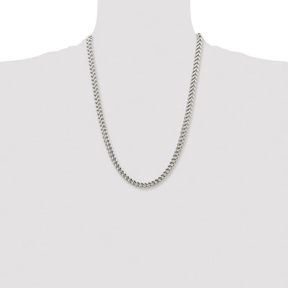 Chisel Stainless Steel Polished 6.75mm 24 inch Franco Chain