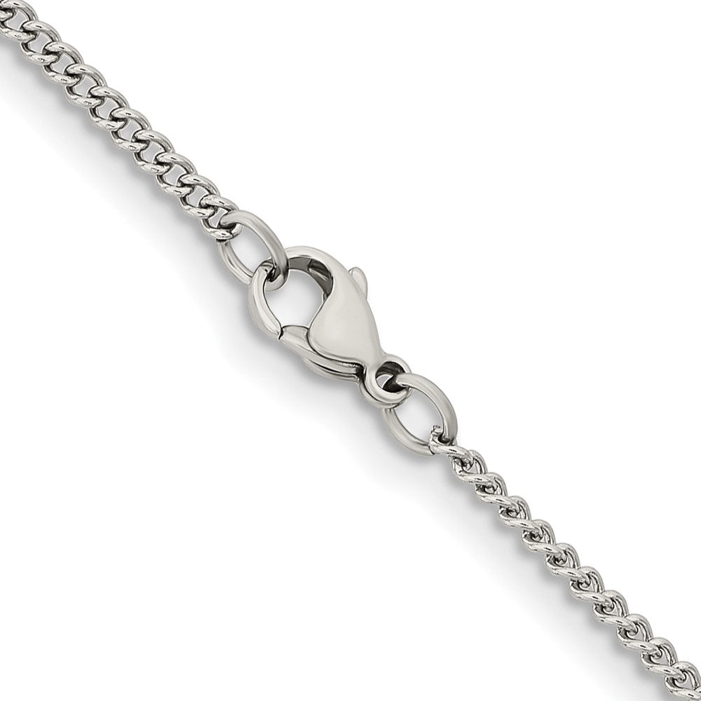 Chisel Stainless Steel Polished 2.25mm 18 inch Round Curb Chain
