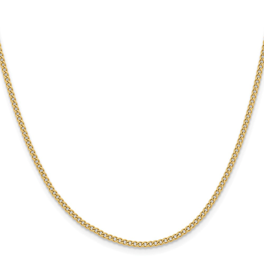 Chisel Stainless Steel Polished Yellow IP-plated 2.25mm 20 inch Round Curb Chain