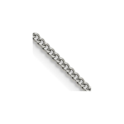 Chisel Stainless Steel Polished 2.25mm 22 inch Round Curb Chain