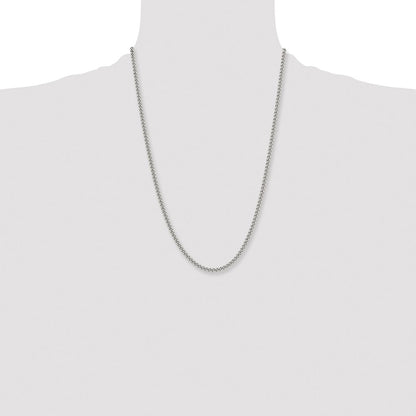 Chisel Stainless Steel Polished 4mm 24 inch Round Curb Chain