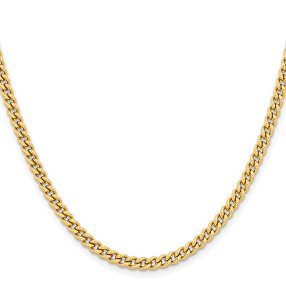 Chisel Stainless Steel Polished Yellow IP-plated 4mm 22 inch Round Curb Chain