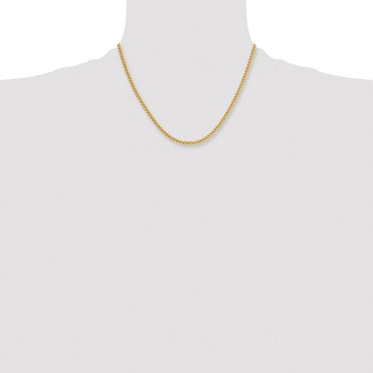 Chisel Stainless Steel Polished Yellow IP-plated 4mm 22 inch Round Curb Chain