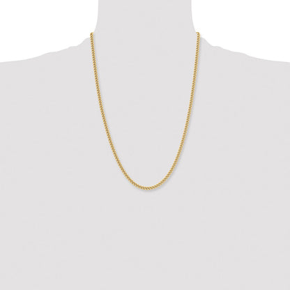 Chisel Stainless Steel Polished Yellow IP-plated 4mm 24 inch Round Curb Chain